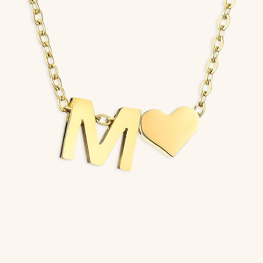 Ria Initial Letter Gold Necklace